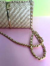 Load image into Gallery viewer, Vintage 60s Lacquered basket weave clutch/cross body purse
