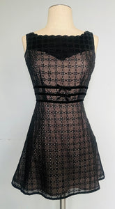 Reworked cotton baby doll eyelet mini dress Xs   Small