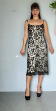 Load image into Gallery viewer, Vintage classic lace midi dress - size S M
