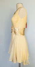 Load image into Gallery viewer, Vintage reworked silk mini evening dress. Xs S
