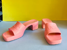 Load image into Gallery viewer, Gucci Rubber GG Slide Sandal Pink - size 7
