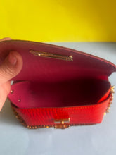 Load image into Gallery viewer, Custom made Orange Leather pebbled tote purse

