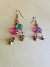 Load image into Gallery viewer, Vintage Retro pop art whistle dangle earrings
