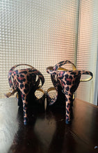 Load image into Gallery viewer, Vintage Satin ankle strap Betsy Johnson heels redone size 7 - 7.5 US
