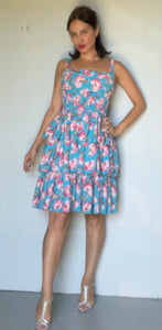 Vintage betsy Johnson layered rose dress - Small