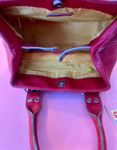 Load image into Gallery viewer, Vintage Y2k red pebbled leather tote bag
