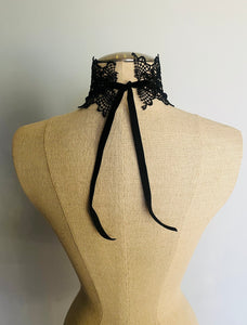 Custom reworked victorian goth chocker necklace/headpiece