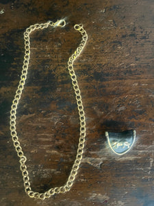 Vintage 90s cougar link chain necklace