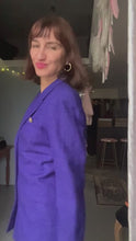 Load and play video in Gallery viewer, Vintage 90s purple boucle military jacket - Small
