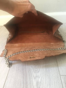 Vintage 70s handtooled revived bohemian purse