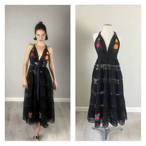 Vintage Redesigned baby doll Hippie Dress  SMALL