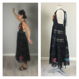 Vintage Redesigned baby doll Hippie Dress  SMALL
