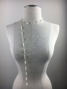 Vintage 70s Pearl tie necklace