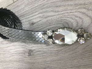 Gorgeous 70s Chrystal stretch Metal belt  S  M