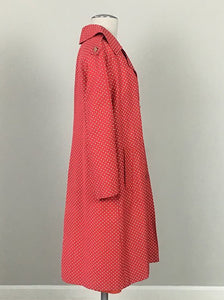 Vintage 60s MOD oversized Red polkadot jacket   Free Size