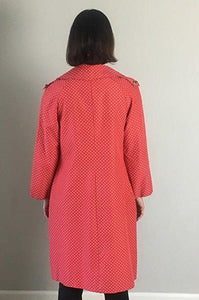 Vintage 60s MOD oversized Red polkadot jacket   Free Size
