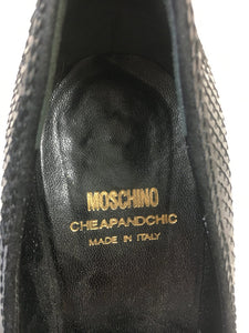 Vintage 90s Moschino sequin bow Heels  SIZE 7-7.5 US