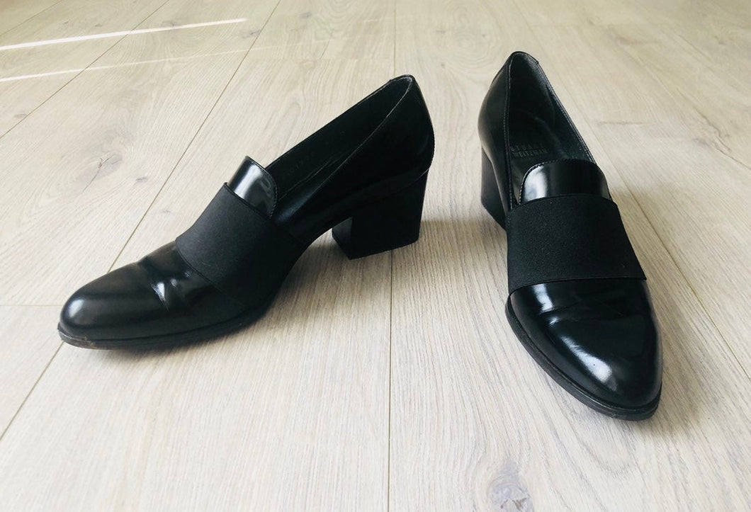 Vintage 80s Stuart Weitzman block heels size 7-7.5 us