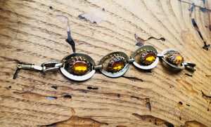 Vintage 60's Art Deco chunky crystal bracelet