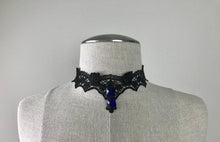 Load image into Gallery viewer, Vintage 80s Handmade goth lace choker necklace
