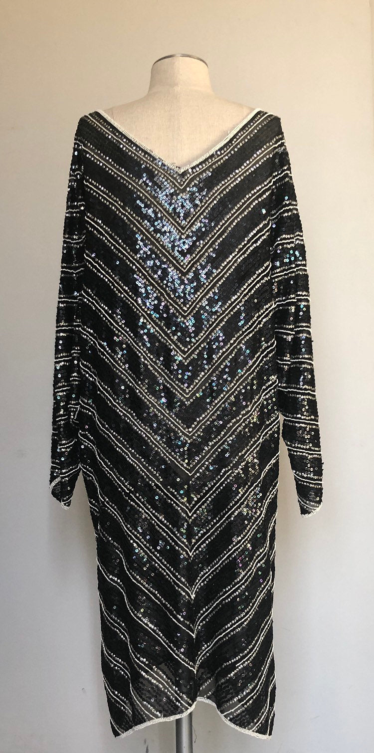 70s sequin dress Exquisite Vintage 70s sequin Kaftan dress