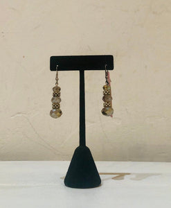 Vintage 90s handmade beaded drop earrings