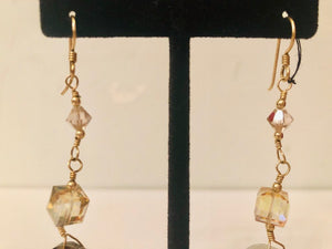Gorgeous handmade chandelier disco earrings