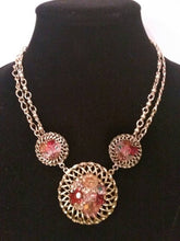 Load image into Gallery viewer, Stunning Vintage 60s Costume Flower Beaded Necklace
