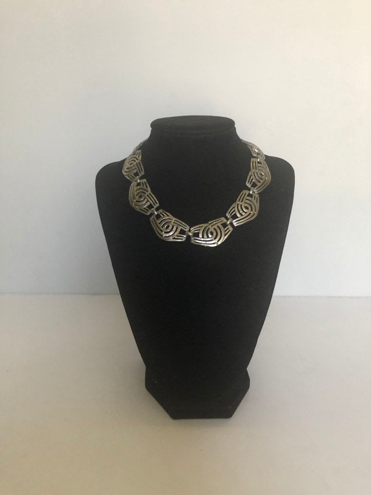 Vintage 60s Art Deco costume necklace