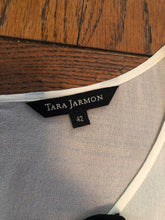 Load image into Gallery viewer, Silk gently worn designer Tara Jarmon tuxedo mini dress. S - M
